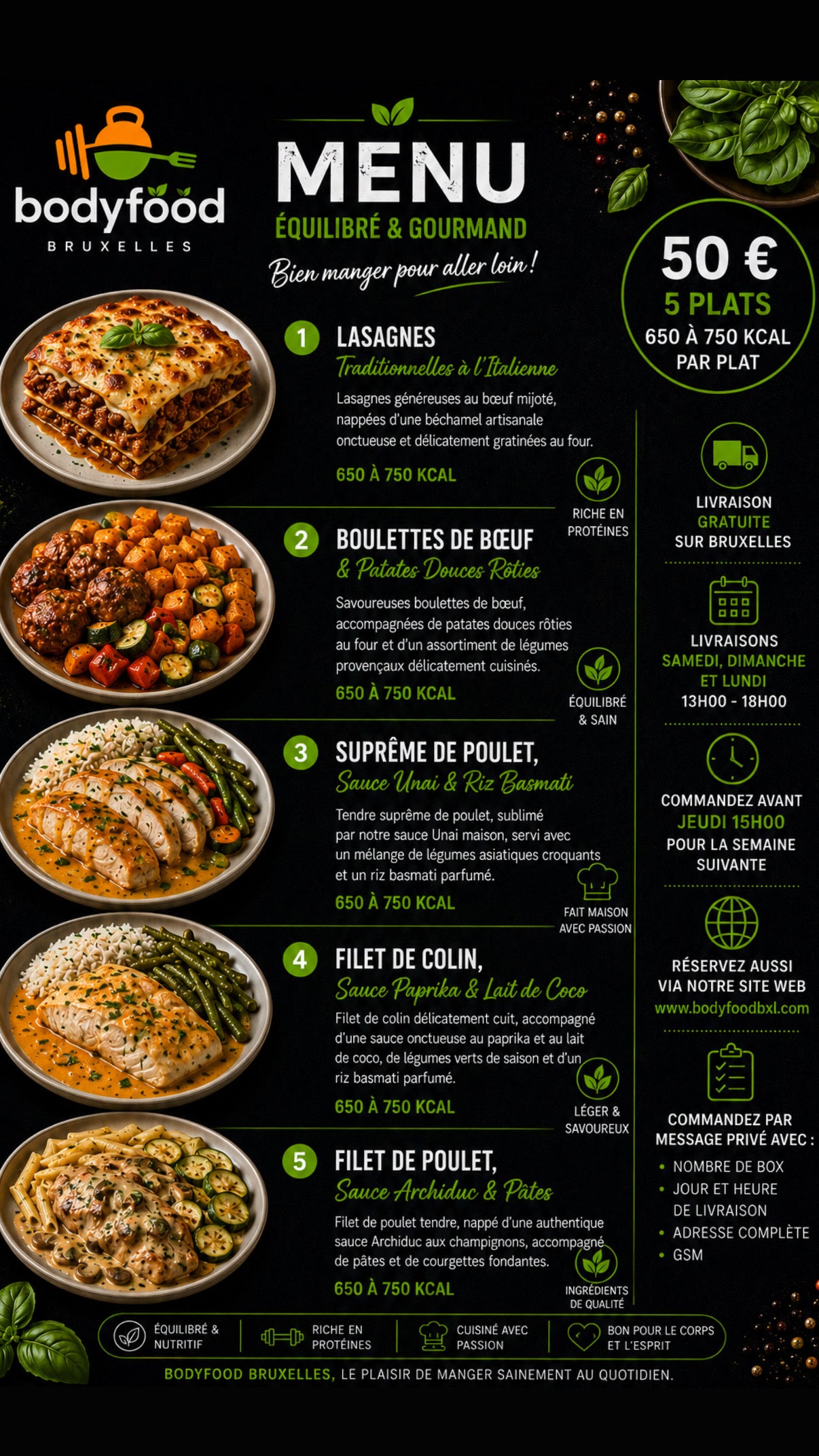Box - 5 Repas Halal